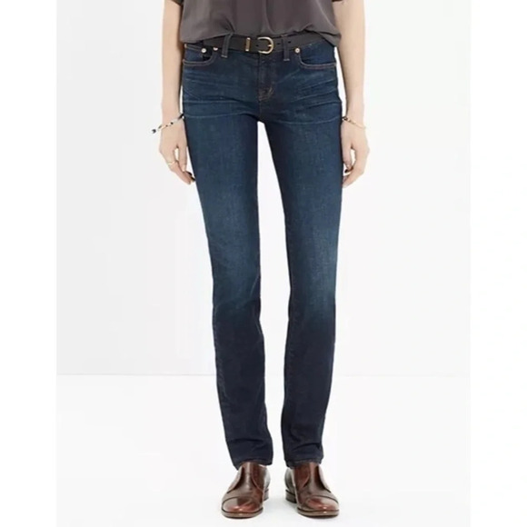 Madewell • Dark Wash Alley Straight Jeans - Picture 1 of 8